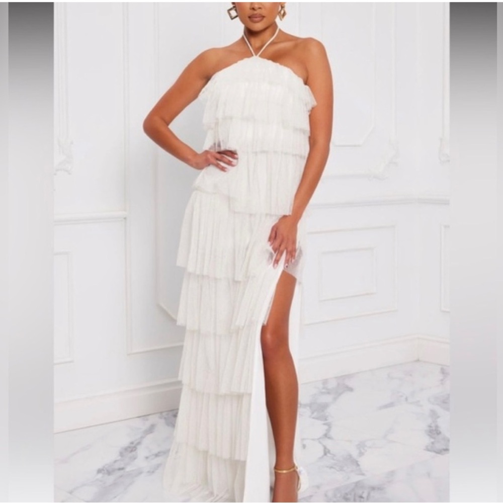 Fashion Nova Dressing Up Tulle Maxi Dress